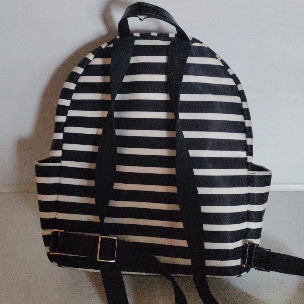 Kate Spade Black & White Backpack large - Picture 3 of 16
